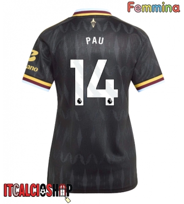 Aston Villa Pau Torres #14 Seconda Maglia Femmina 2026-27 Manica Corta